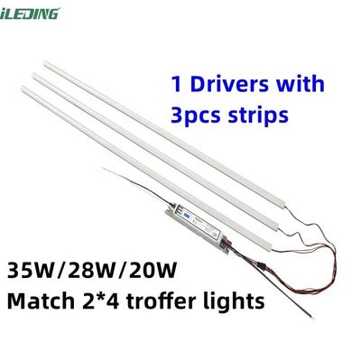 120-277V / 120-347V LED Troffer Retrofit 3CCT 3Power Выбираемый магнитный линейный комплектующий