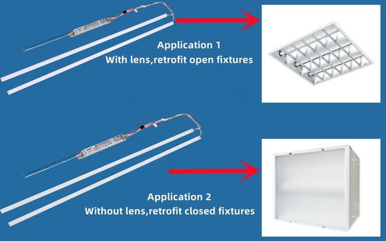 2FT 25W настраиваемый CCT Led Magnetic Linear retrofit Kit PC Lens для настраиваемого освещения