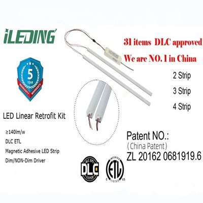 Снижаемый 3CCT Led Magnetic Linear Retrofit Kit для 2x4 Troffer Light 46W 4 полосы 4FT