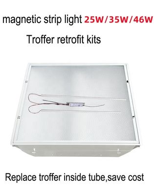 Настраиваемая 3 Сила 3CCT Led Линейный комплектующий комплект Магнитный 2FT 35W Troffer светильник