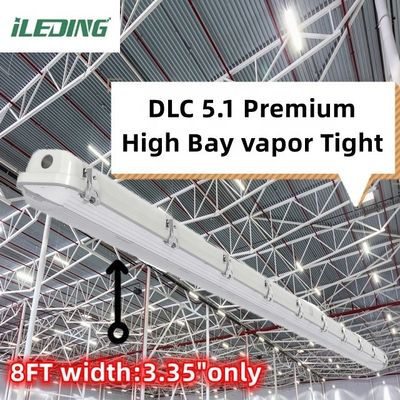 80 Ra поддержка Dimmer Промышленный 8FT Led Steam Tight High Bay Tri proof 90W 75W 65W водонепроницаемый светильник