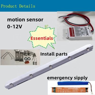 Поверхностный монтаж 4FT 0-10V DIM Led Triproof Batten Light Fixture IP67 Пароупорный для хранения 5-