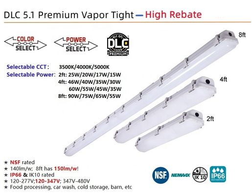 ETL DLC перечисленный светодиодный парный тесный свет 4FT 46W 38W 30W для складских трехпрочных светильников